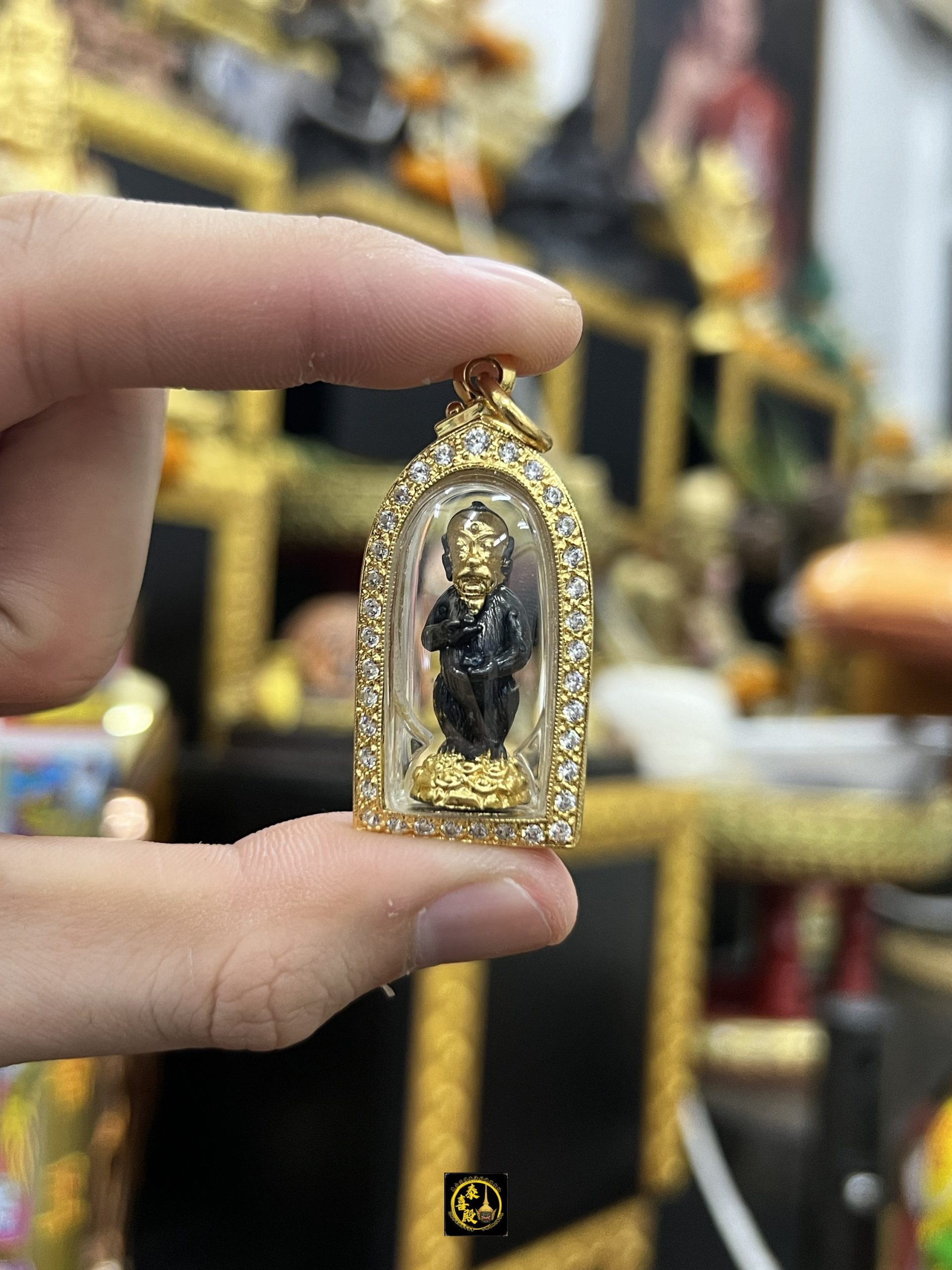 阿贊蘇斌 五眼四耳天神 小立尊銀色配戴型 防水殼